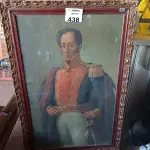 LOTE 438 - 01 QUADRO DE SIMÓN BOLÍVAR. (NO ESTADO, LEILÃO NÃO TEM GARANTIA E NEM DEVOLUÇÃO, SUJEITO A POSSÍVEIS AVARIAS VISÍVEIS/OCULTAS E/OU AUSÊNCIA DE COMPONENTES).