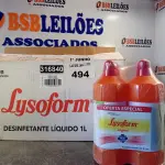 LOTE 494 - 12 LITROS DE LYSOFORM. (NO ESTADO, LEILÃO NÃO TEM GARANTIA E NEM DEVOLUÇÃO, SUJEITO A POSSÍVEIS AVARIAS VISÍVEIS/OCULTAS E/OU AUSÊNCIA DE COMPONENTES).