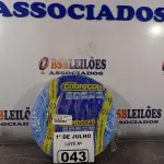 LOTE 043 - 01 ROLO DE CABO FLEXÍVEL MARCA COBRECON 1X2,5MM NA COR AZUL. (NO ESTADO, LEILÃO NÃO TEM GARANTIA E NEM DEVOLUÇÃO, SUJEITO A POSSÍVEIS AVARIAS VISÍVEIS/OCULTAS E/OU AUSÊNCIA DE COMPONENTES).
