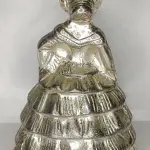 LOTE 250 - 01 SINO EM METAL NIQUELADO, 11CM R$ (NO ESTADO)