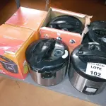 LOTE 102 - 6 PANELAS ELÉTRICAS (NO ESTADO SEM GARANTIA DE FUNCIONAMENTO, SUJEITO A POSSÍVEIS AVARIAS VISÍVEIS/OCULTAS E/OU AUSÊNCIA DE COMPONENTES)