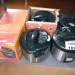 LOTE 102 - 6 PANELAS ELÉTRICAS (NO ESTADO SEM GARANTIA DE FUNCIONAMENTO, SUJEITO A POSSÍVEIS AVARIAS VISÍVEIS/OCULTAS E/OU AUSÊNCIA DE COMPONENTES)