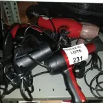 LOTE 231 - 6 SECADORES DE CABELO (NO ESTADO SEM GARANTIA DE FUNCIONAMENTO, SUJEITO A POSSÍVEIS AVARIAS VISÍVEIS/OCULTAS E/OU AUSÊNCIA DE COMPONENTES)