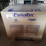 LOTE 168 - 01 FOGÃO ESMALTEC 5 BOCAS ÁGATA COM ACENDIMENTO AUTOMÁTICO – INOX (SEM USO) (NO ESTADO SEM GARANTIA DE FUNCIONAMENTO, SUJEITO A POSSÍVEIS AVARIAS VISÍVEIS/OCULTAS E/OU AUSÊNCIA DE COMPONENTES)