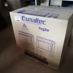 LOTE 168 - 01 FOGÃO ESMALTEC 5 BOCAS ÁGATA COM ACENDIMENTO AUTOMÁTICO – INOX (SEM USO) (NO ESTADO SEM GARANTIA DE FUNCIONAMENTO, SUJEITO A POSSÍVEIS AVARIAS VISÍVEIS/OCULTAS E/OU AUSÊNCIA DE COMPONENTES)