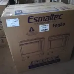 LOTE 068 - 01 FOGÃO ESMALTEC 5 BOCAS ÁGATA COM ACENDIMENTO AUTOMÁTICO – INOX (SEM USO) (NO ESTADO SEM GARANTIA DE FUNCIONAMENTO, SUJEITO A POSSÍVEIS AVARIAS VISÍVEIS/OCULTAS E/OU AUSÊNCIA DE COMPONENTES)