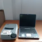 LOTE 109 - 01-PROJETOR INFOCUS, E 01-NOTEBOOK HP (NO ESTADO)