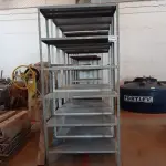LOTE 043 - 04-ESTANTES EM FERRO C/05-PRATELEIRAS (NO ESTADO)