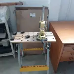 LOTE 081 - 01-CAVALETE EM MADEIRA , 01-SUPORTE PARA FURADEIRA 01-BANCADA PARA FERRAMENTAS (NO ESTADO)