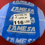 LOTE 116 - 01 ROLO DE CABO FLEXÍVEL LAMEFLAM 6MM COM 100 METROS MARCA LAMESA  COR AZUL(NOVO)(NO ESTADO)