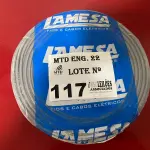 LOTE 117 - 01 ROLO DE CABO FLEXÍVEL LAMEFLAM 2.5MM COM 100 METROS MARCA LAMESA CINZA (NOVO)(NO ESTADO)