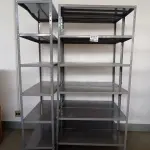 LOTE 101 - 03-ESTANTES EM FERRO C/05-PRATELEIRAS (NO ESTADO)