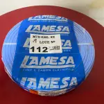 LOTE 112 - 01 ROLO DE CABO FLEXÍVEL LAMEFLAM 6MM COM 100 METROS MARCA LAMESA  COR AZUL(NOVO)(NO ESTADO)