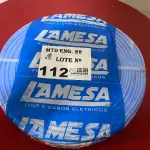 LOTE 112 - 01 ROLO DE CABO FLEXÍVEL LAMEFLAM 6MM COM 100 METROS MARCA LAMESA  COR AZUL(NOVO)(NO ESTADO)