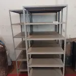 LOTE 012 - 04-ESTANTES EM FERRO C/05-PRATELEIRAS (NO ESTADO)
