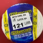 LOTE 121 - 01 ROLO DE CABO FLEXICOM COR BRANCA 2.5MM 100 METROS MARCA COBRECOM (NOVO) (NO ESTADO)