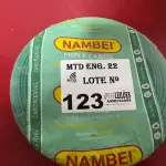 LOTE 123 - 01 ROLO DE CABO NAMBERIFLEX COR VERDE 2.5MM 100 METROS (NOVO) (NO ESTADO)
