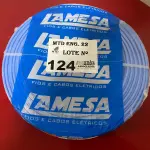 LOTE 124 - 01 ROLO DE CABO FLEXÍVEL LAMEFLAM 6MM COM 100 METROS MARCA LAMESA  COR AZUL(NOVO)(NO ESTADO)