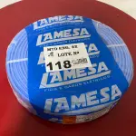 LOTE 118 - 01 ROLO DE CABO FLEXÍVEL LAMEFLAM 6MM COM 100 METROS MARCA LAMESA  COR AZUL(NOVO)(NO ESTADO)