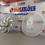 LOTE 117 - 01 CONJUNTO DO VENTILADOR MONDIAL GRADE, HÉLICE E BASE. (NO ESTADO, NÃO SABEMOS SE FUNCIONA. LEILÃO NÃO TEM GARANTIA E NEM DEVOLUÇÃO).