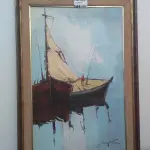 LOTE 041 - 01 QUADRO (ÒLEO SOBRE TELA) PINTOR (SANSSÂO PEREIRA). (NO ESTADO DE CONSERVAÇÃO QUE SE ENCONTRA) 