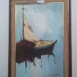 LOTE 041 - 01 QUADRO (ÒLEO SOBRE TELA) PINTOR (SANSSÂO PEREIRA). (NO ESTADO DE CONSERVAÇÃO QUE SE ENCONTRA) 