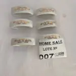 LOTE 007 - 06 PORTAS GUARDANAPOS EM LOUÇA PINTADAS A OURO. (NO ESTADO DE CONSERVAÇÃO QUE SE ENCONTRA) 