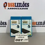 LOTE 007 - 02 POWERBANKS NA COR PRETA (NO ESTADO, NÃO SABEMOS SE FUNCIONA. LEILÃO NÃO TEM GARANTIA E NEM DEVOLUÇÃO)