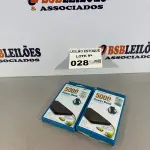 LOTE 028 - 02 POWERBANKS NA COR PRETA (NO ESTADO, NÃO SABEMOS SE FUNCIONA. LEILÃO NÃO TEM GARANTIA E NEM DEVOLUÇÃO)