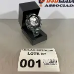 LOTE 001 - 01 RELÓGIO MILITAR CAMUFLADO CINZA (NO ESTADO, NÃO SABEMOS SE FUNCIONA. LEILÃO NÃO TEM GARANTIA E NEM DEVOLUÇÃO)