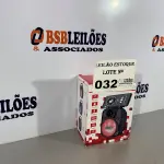 LOTE 032 - 01 CAIXA DE SOM BLUETOOTH COM SUPORTE PARA CELULAR (NO ESTADO, NÃO SABEMOS SE FUNCIONA. LEILÃO NÃO TEM GARANTIA E NEM DEVOLUÇÃO)