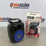 LOTE 008 - 01 CAIXA DE SOM BLUETOOTH COM SUPORTE PARA CELULAR (NO ESTADO, NÃO SABEMOS SE FUNCIONA. LEILÃO NÃO TEM GARANTIA E NEM DEVOLUÇÃO)