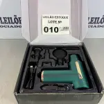 LOTE 010 - 01 PISTOLA DE MASSAGEM ELETRICA VERDE CROMADA (NO ESTADO, NÃO SABEMOS SE FUNCIONA. LEILÃO NÃO TEM GARANTIA E NEM DEVOLUÇÃO)