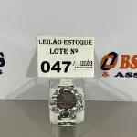 LOTE 047 - 01 RELÓGIO MILITAR CAMUFLADO BRANCO COM PRETO (NO ESTADO, NÃO SABEMOS SE FUNCIONA. LEILÃO NÃO TEM GARANTIA E NEM DEVOLUÇÃO)
