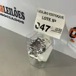 LOTE 047 - 01 RELÓGIO MILITAR CAMUFLADO BRANCO COM PRETO (NO ESTADO, NÃO SABEMOS SE FUNCIONA. LEILÃO NÃO TEM GARANTIA E NEM DEVOLUÇÃO)