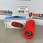 LOTE 075 - 01 CAIXA DE SOM BLUETOOTH NA COR VERMELHA
