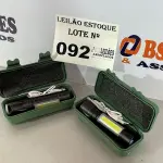 LOTE 092 - 01 KIT LANTERNA MILITAR TÁTICA. (NO ESTADO, NÃO SABEMOS SE FUNCIONA. LEILÃO NÃO TEM GARANTIA E NEM DEVOLUÇÃO)