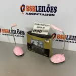 LOTE 090 - 01 KIT GAMER + 02 LÂMPADAS DE MESA (NO ESTADO, NÃO SABEMOS SE FUNCIONA. LEILÃO NÃO TEM GARANTIA E NEM DEVOLUÇÃO)