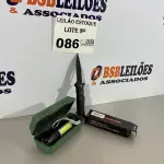LOTE 086 - 01 KIT LANTERNA TÁTICA MILITAR + CANIVETE SEMI AUTOMÁTICO (NO ESTADO, NÃO SABEMOS SE FUNCIONA. LEILÃO NÃO TEM GARANTIA E NEM DEVOLUÇÃO)