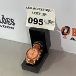 LOTE 095 - 01 RELÓGIO OURO ROSE (NO ESTADO, NÃO SABEMOS SE FUNCIONA. LEILÃO NÃO TEM GARANTIA E NEM DEVOLUÇÃO)