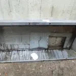 LOTE 037 - 01 COIFA EM INOX TAMANHO GRANDE. (NO ESTADO DE CONSERVAÇÃO QUE SE ENCONTRA. LEILÃO NÃO TEM GARANTIA E NEM DEVOLUÇÃO).