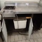LOTE 009 - 01 FOGÃO EM MADEIRA E INOX DE 01 BOCA.(NO ESTADO DE CONSERVAÇÃO QUE SE ENCONTRA. LEILÃO NÃO TEM GARANTIA E NEM DEVOLUÇÃO).