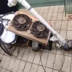 LOTE 035 - 01 BOMBA D’AGUA, 01 EXAUSTOR E MATERIAIS DIVERSOS. (NO ESTADO, NÃO SABEMOS SE FUNCIONA. LEILÃO NÃO TEM GARANTIA E NEM DEVOLUÇÃO).