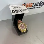 LOTE 053 - 01 RELÓGIO DOURADO (NO ESTADO, NÃO SABEMOS SE FUNCIONA. LEILÃO NÃO TEM GARANTIA E NEM DEVOLUÇÃO)