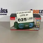 LOTE 025 - 01 CAIXA DE SOM BLUETOOTH NOVA (NO ESTADO, NÃO SABEMOS SE FUNCIONA. LEILÃO NÃO TEM GARANTIA E NEM DEVOLUÇÃO)