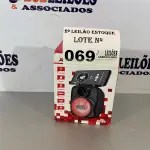 LOTE 069 - 01 CAIXA DE SOM PORTATIL COM SUPORTE PARA CELULAR (NO ESTADO, NÃO SABEMOS SE FUNCIONA. LEILÃO NÃO TEM GARANTIA E NEM DEVOLUÇÃO)