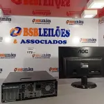 LOTE 172 - 01 HP COMPAQ 6005, PROCESSADOR X2, HD 250, MEMORIA 2GB E 01 MONITOR AOC MODELO E 950S WDA. (NO ESTADO, LEILÃO NÃO TEM GARANTIA E NEM DEVOLUÇÃO, SUJEITO A POSSÍVEIS AVARIAS VISÍVEIS/OCULTAS E/OU AUSÊNCIA DE COMPONENTES).