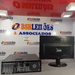 LOTE 113 - 01 CPU COMPAQ 6005, PROCESSADOR PHENON X2, 1TB HD, SEM MEMÓRIA E 01 MONITOR MARCA AOC MODELO E950S WDA.  (NO ESTADO, LEILÃO NÃO TEM GARANTIA E NEM DEVOLUÇÃO, SUJEITO A POSSÍVEIS AVARIAS VISÍVEIS/OCULTAS E/OU AUSÊNCIA DE COMPONENTES).