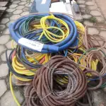 LOTE 049 - 01 LOTE COM MANGUEIRAS CORRUGADAS (NO ESTADO, NÃO SABEMOS SE FUNCIONA. LEILÃO NÃO TEM GARANTIA E NEM DEVOLUÇÃO).