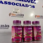 LOTE 036 - 03 FRASCOS DE LIPO TOP DUOM 60 CAPSULAS CADA. (NO ESTADO, LEILÃO NÃO TEM GARANTIA E NEM DEVOLUÇÃO, SUJEITO A POSSÍVEIS AVARIAS VISÍVEIS/OCULTAS E/OU AUSÊNCIA DE COMPONENTES).